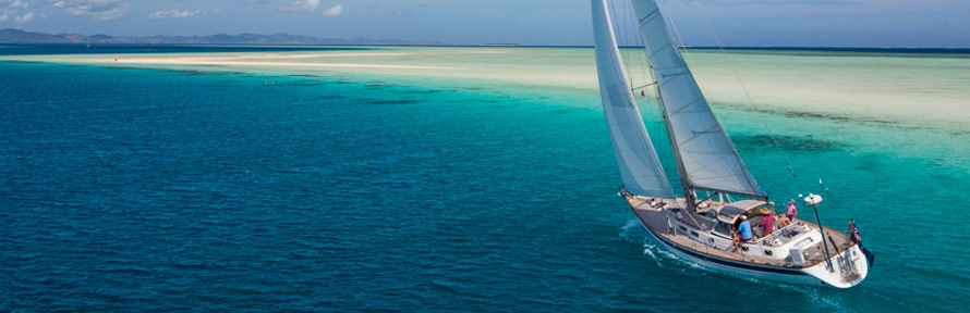 Sailing off Malolo, Fiji, Yacht Support